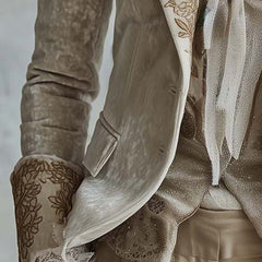 Ivory Embroidered