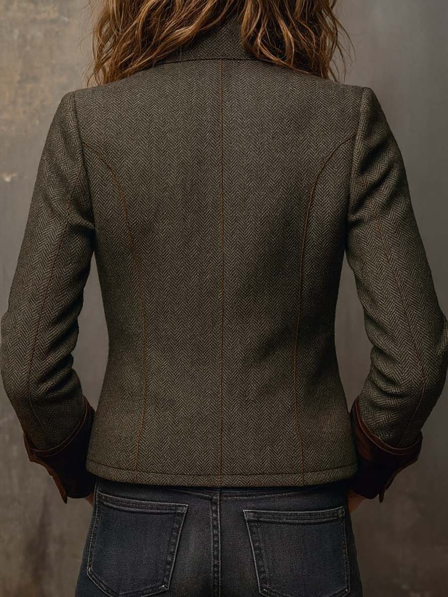 Olive Herringbone