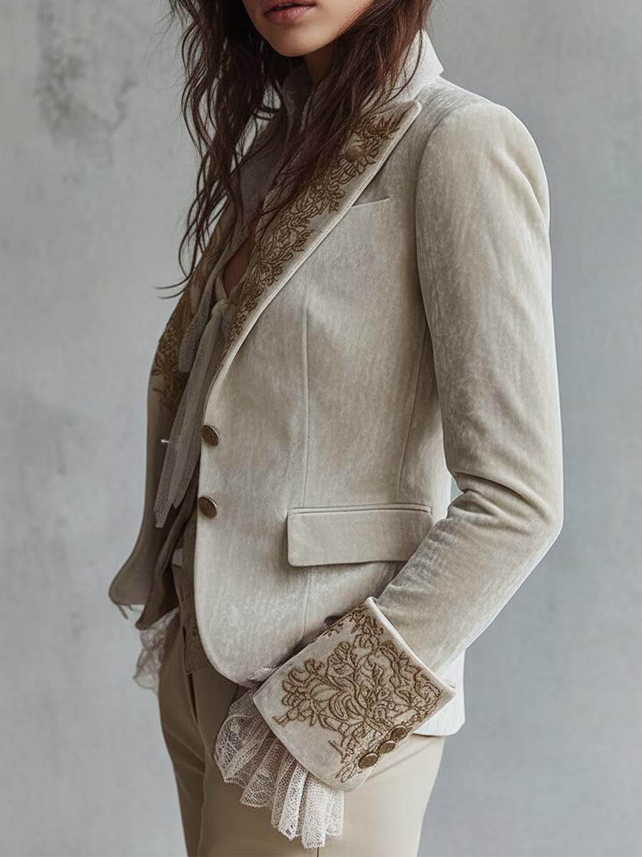 Ivory Embroidered