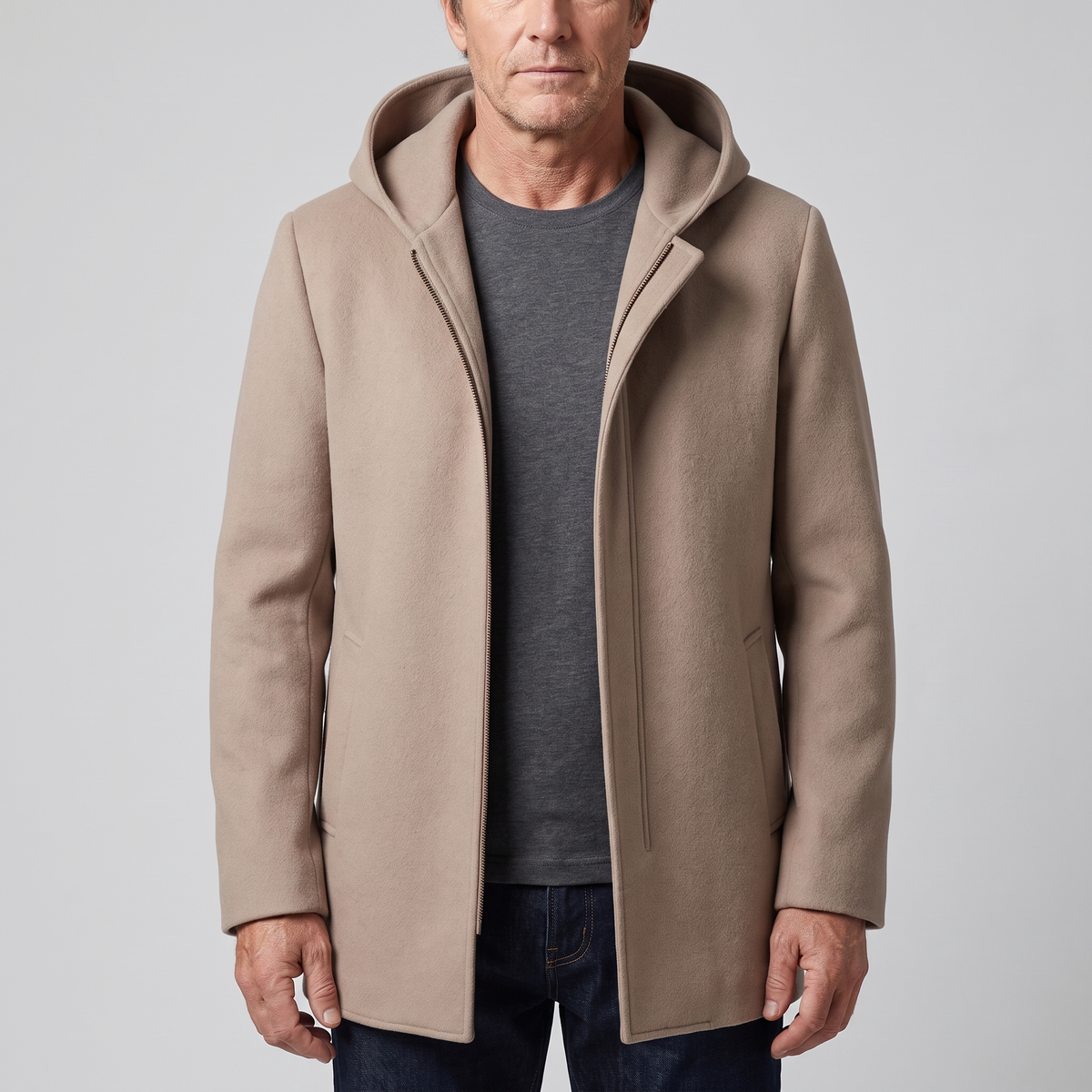 100% | Woolen Hooded Coat