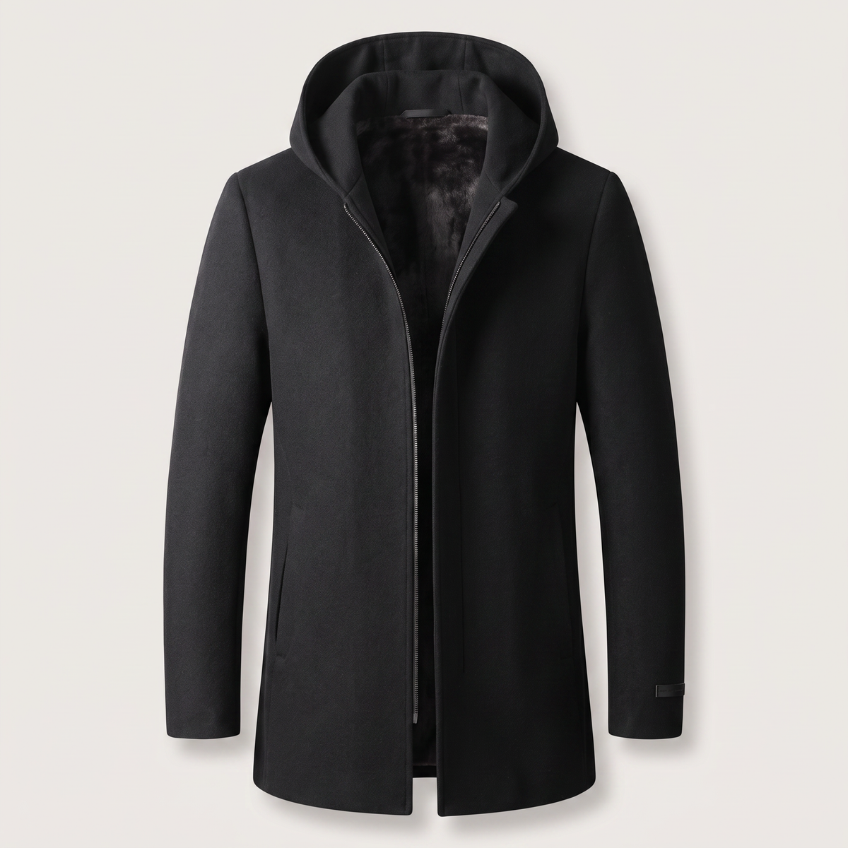 100% | Woolen Hooded Coat