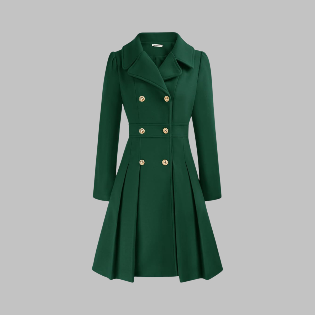 Dami - Classy Double Button Long Sleeve Coat - Nora & Rose Maine, view 10
