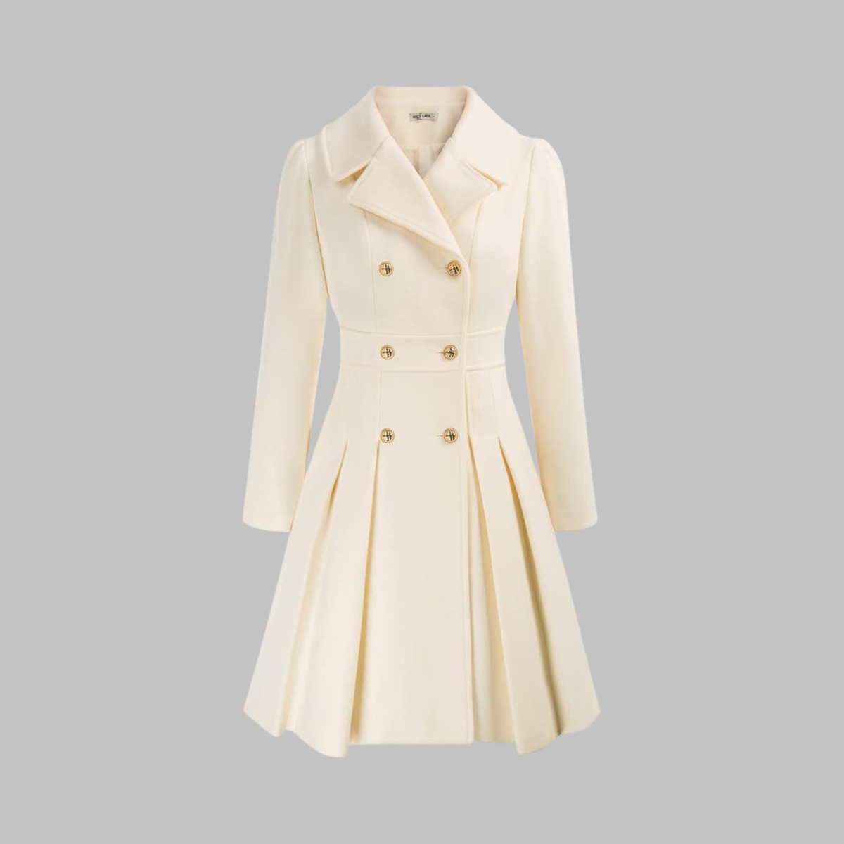 Dami - Classy Double Button Long Sleeve Coat - Nora & Rose Maine, view 11