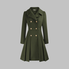 Dami - Classy Double Button Long Sleeve Coat - Nora & Rose Maine, view 12
