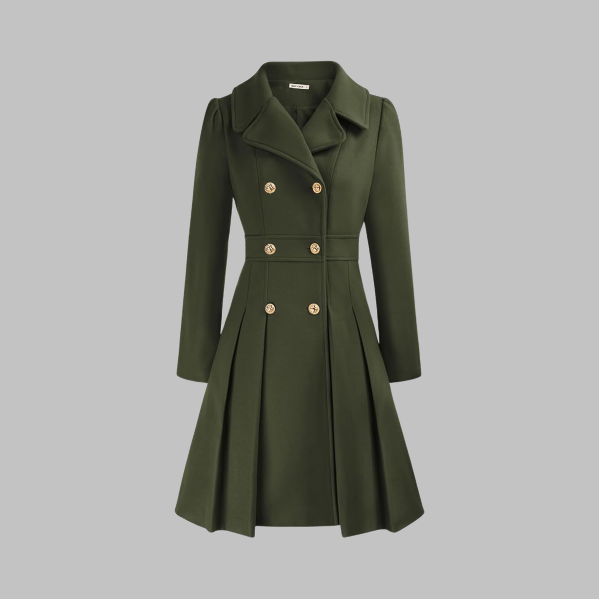 Dami - Classy Double Button Long Sleeve Coat - Nora & Rose Maine, view 12
