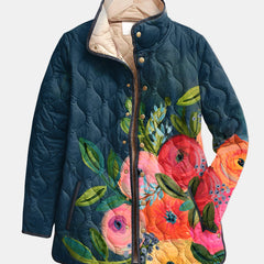 Amaya Vintage Floral Print Quilted Jacket - Nora & Rose Maine