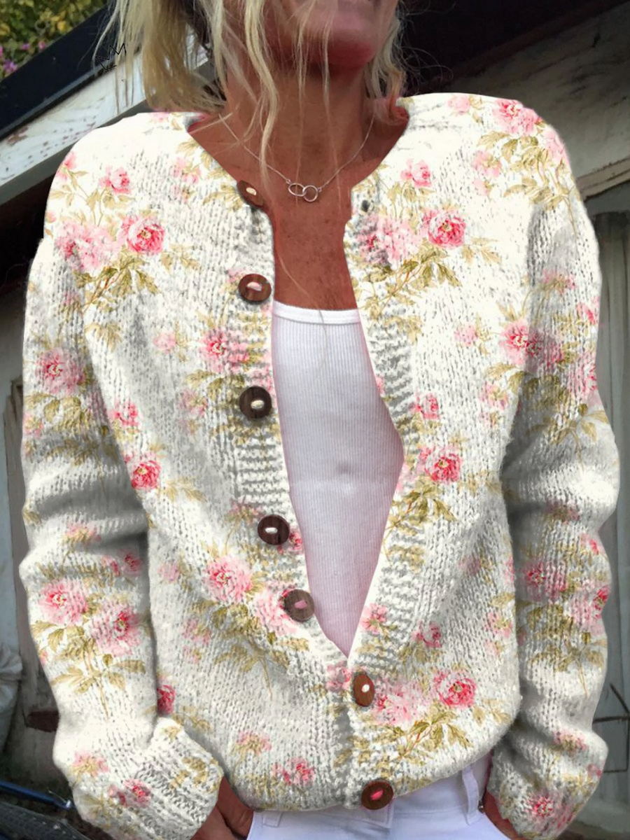 Kerensa Vintage Floral Cardigan - Nora & Rose Maine