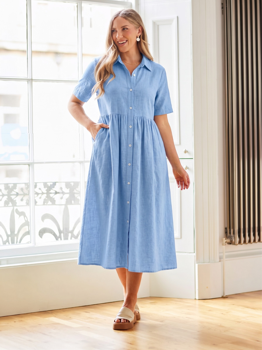 Rhiona Lightweight Woven Shirt Dress
