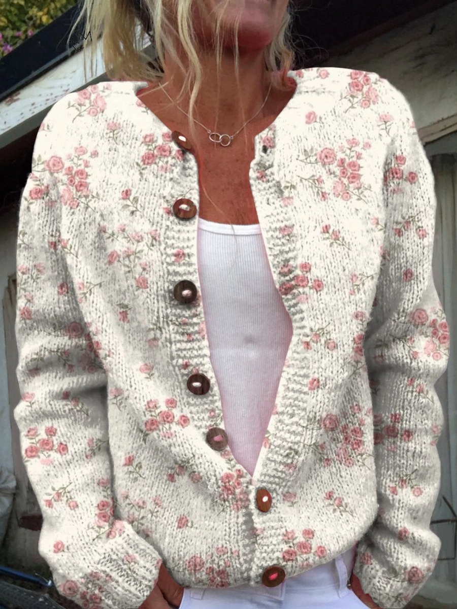 Evanthea Vintage Floral Cardigan Sweater - Nora & Rose Maine