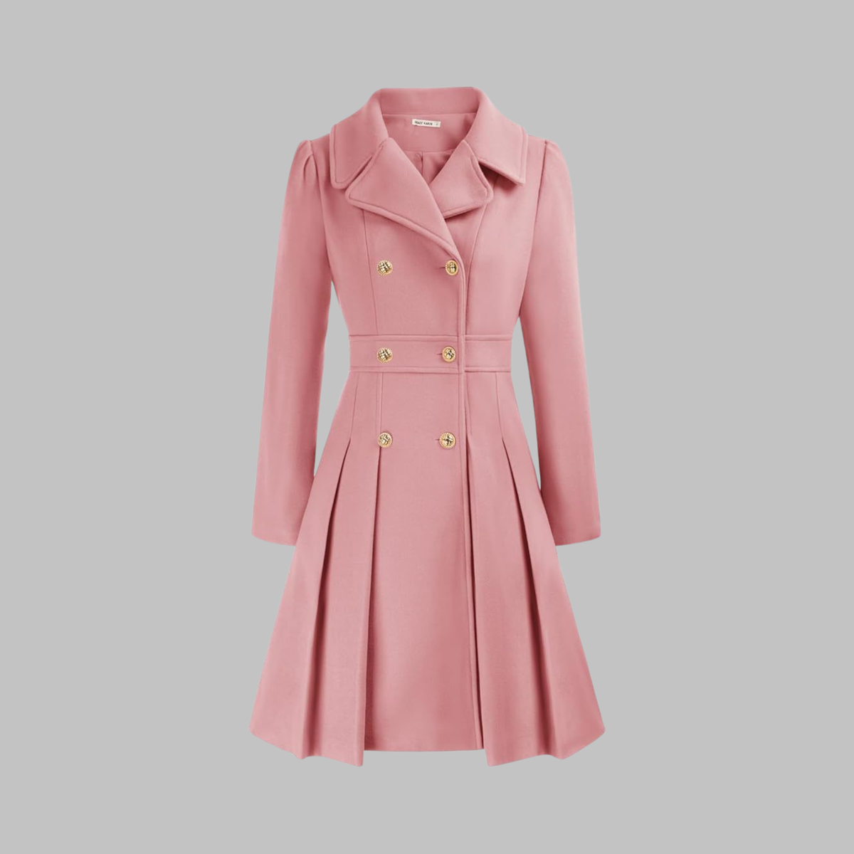 Dami - Classy Double Button Long Sleeve Coat - Nora & Rose Maine, view 15