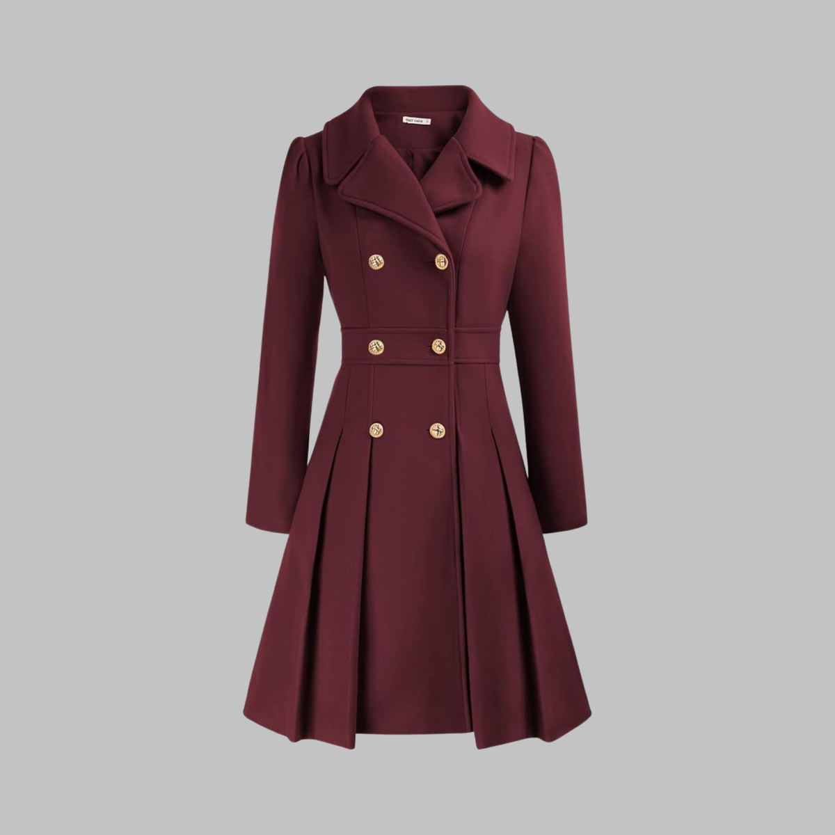 Dami - Classy Double Button Long Sleeve Coat - Nora & Rose Maine, view 17