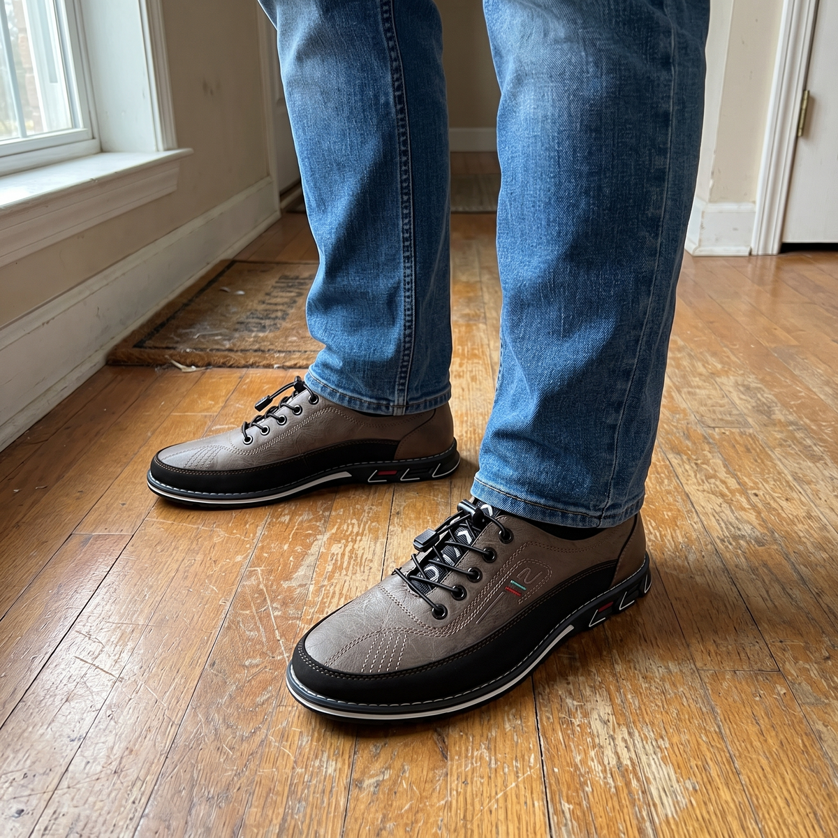 David | Lightweight Leather Oxford Sneakers