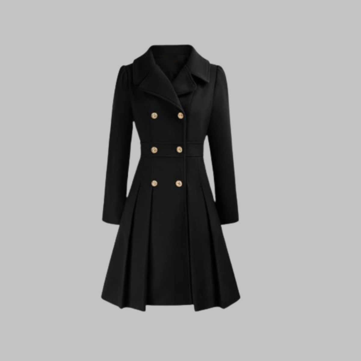 Dami - Classy Double Button Long Sleeve Coat - Nora & Rose Maine, view 19