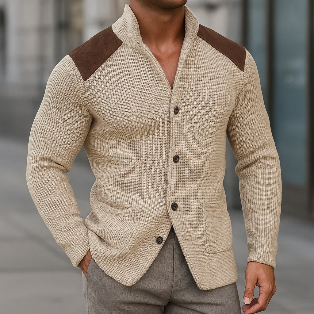 Zaymar | Chic Shoulder Patch Cardigan