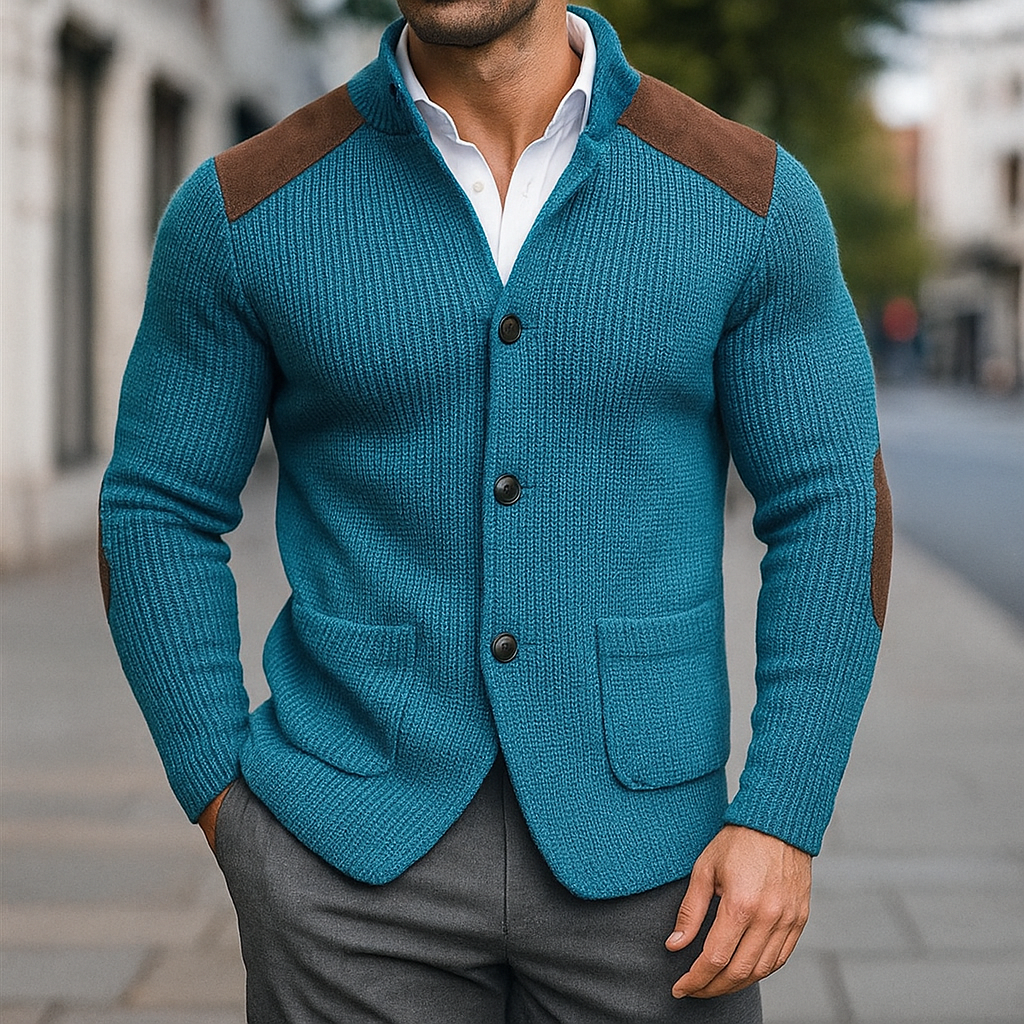 Zaymar | Chic Shoulder Patch Cardigan