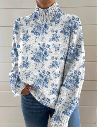 Ruby Blossom Turtleneck Sweater - Nora & Rose Maine
