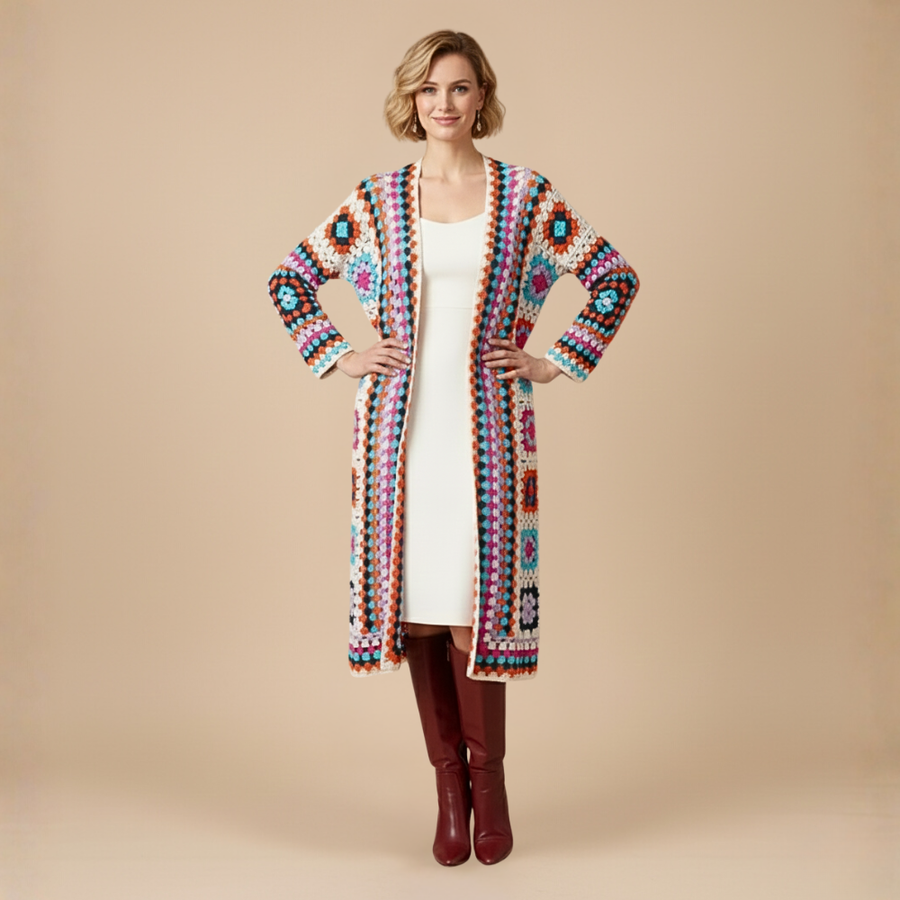 Women's Bohemian Long Cardigan - Nora & Rose Maine, view 2