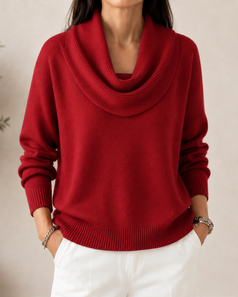 Caralina Elegant Cowl Neck Knit Jumper - Nora & Rose Maine, view 2
