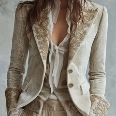 Ivory Embroidered