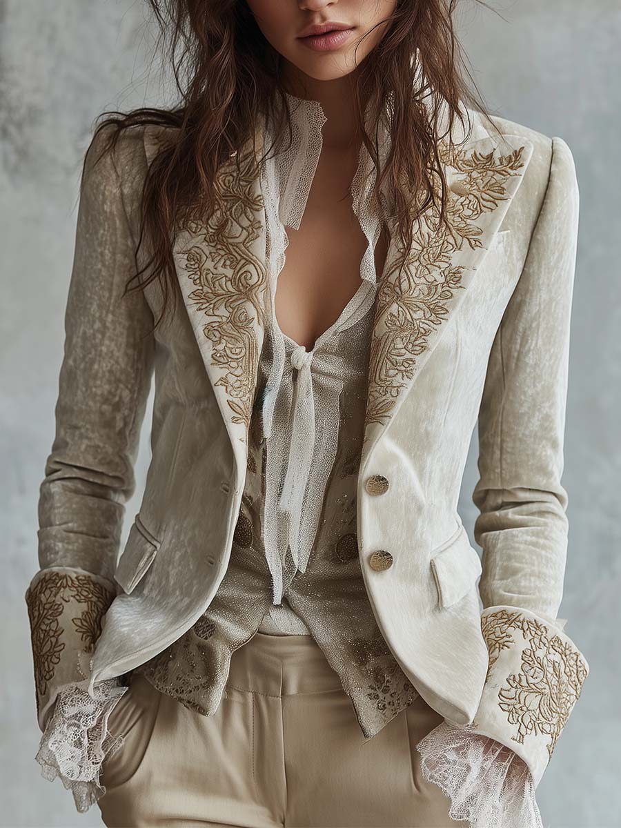 Ivory Embroidered