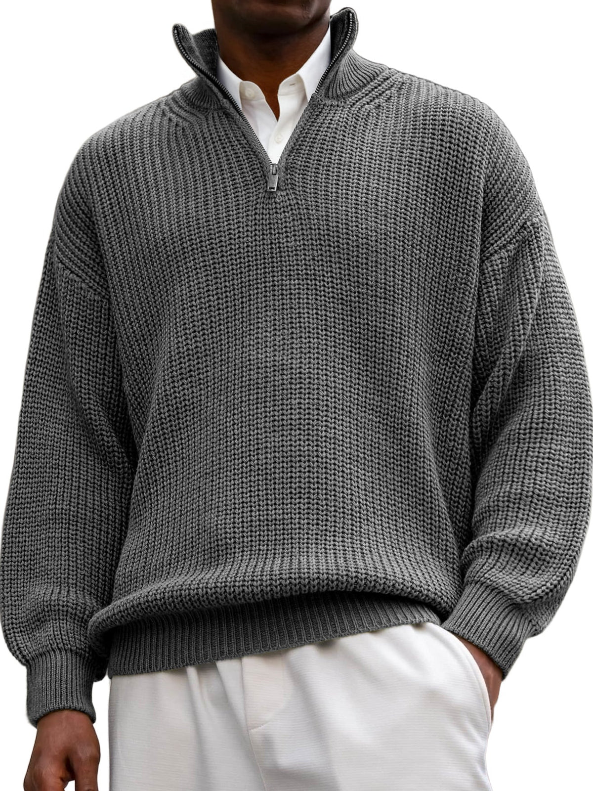 Julius | Textured Long Sleeve Polo Shirt