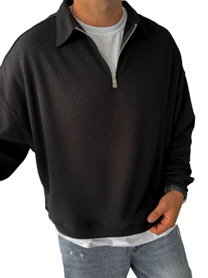 Racel | Zip Up Long Sleeve Sweater