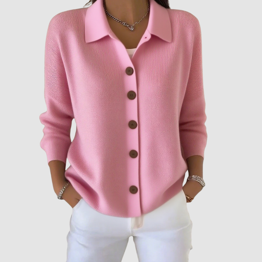 Riah Button-Up Knit Cardigan - Nora & Rose Maine, view 2