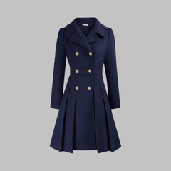 Dami - Classy Double Button Long Sleeve Coat - Nora & Rose Maine, view 3