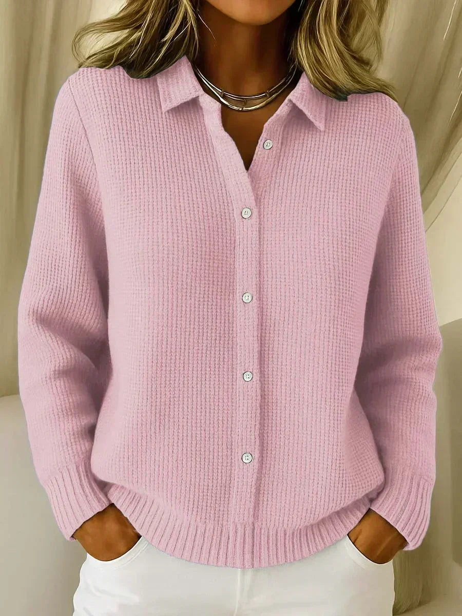Camille Textured Knit Button-Up Cardigan - Nora & Rose Maine