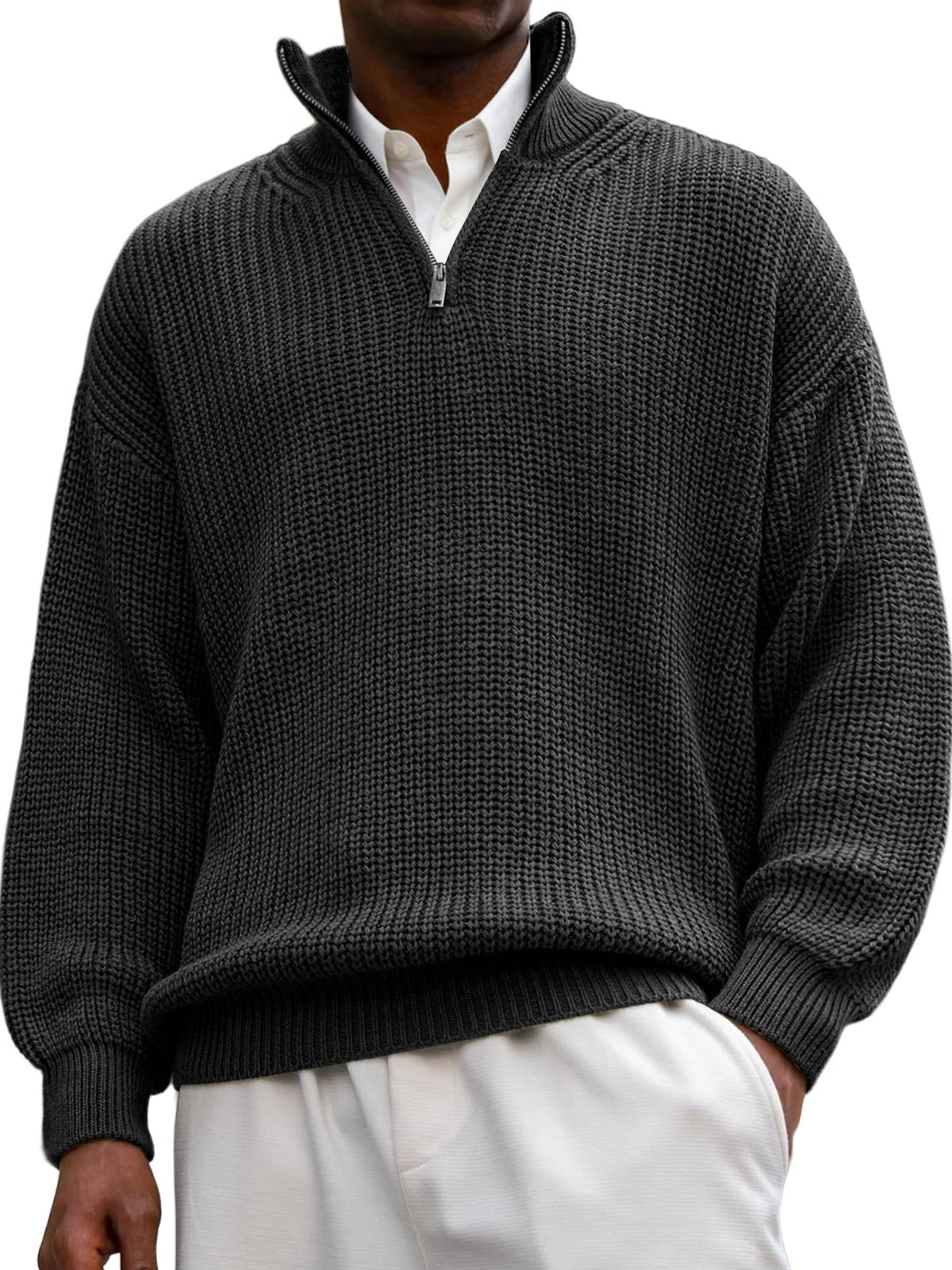 Julius | Textured Long Sleeve Polo Shirt