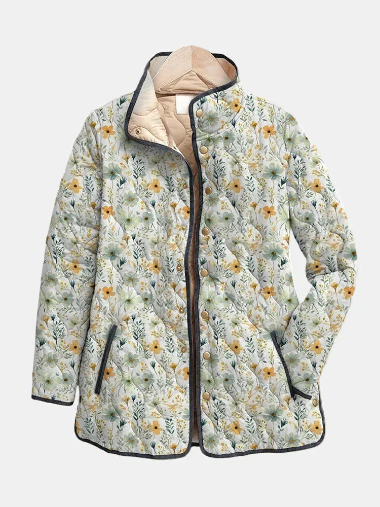 Nola Delightful Floral-Printed Quilted Jacket - Nora & Rose Maine