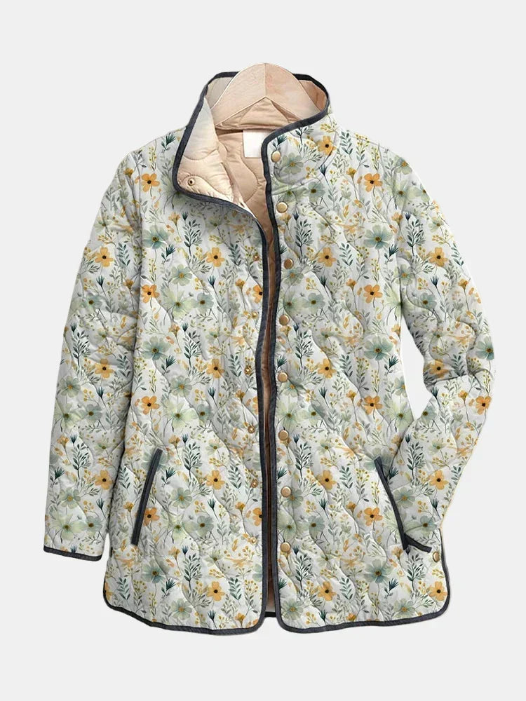 Nola Delightful Floral-Printed Quilted Jacket - Nora & Rose Maine