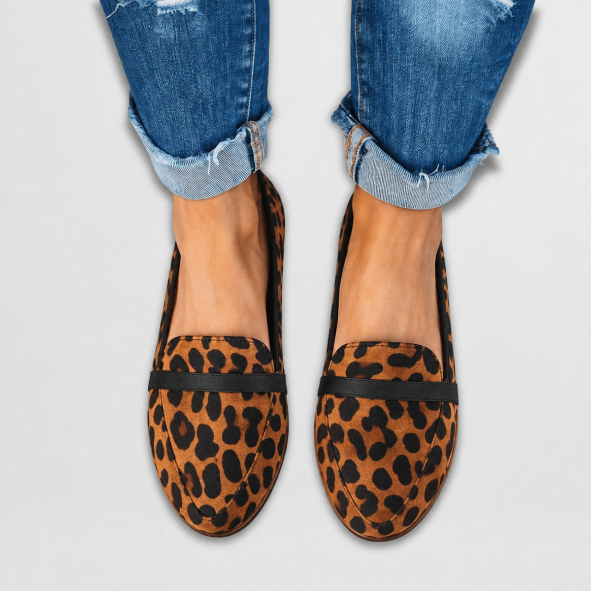 Leopard Suede Loafer