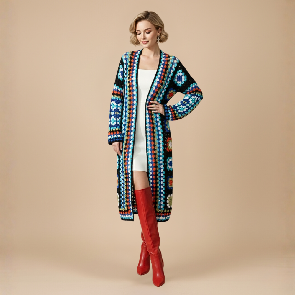 Women's Bohemian Long Cardigan - Nora & Rose Maine, view 4