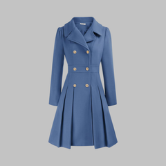 Dami - Classy Double Button Long Sleeve Coat - Nora & Rose Maine, view 4