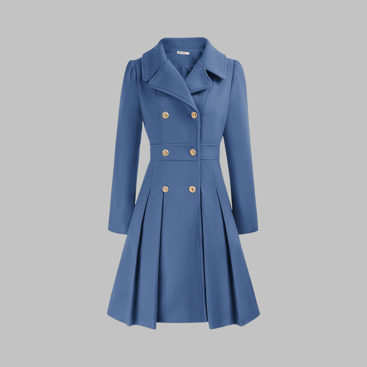 Dami - Classy Double Button Long Sleeve Coat - Nora & Rose Maine, view 4