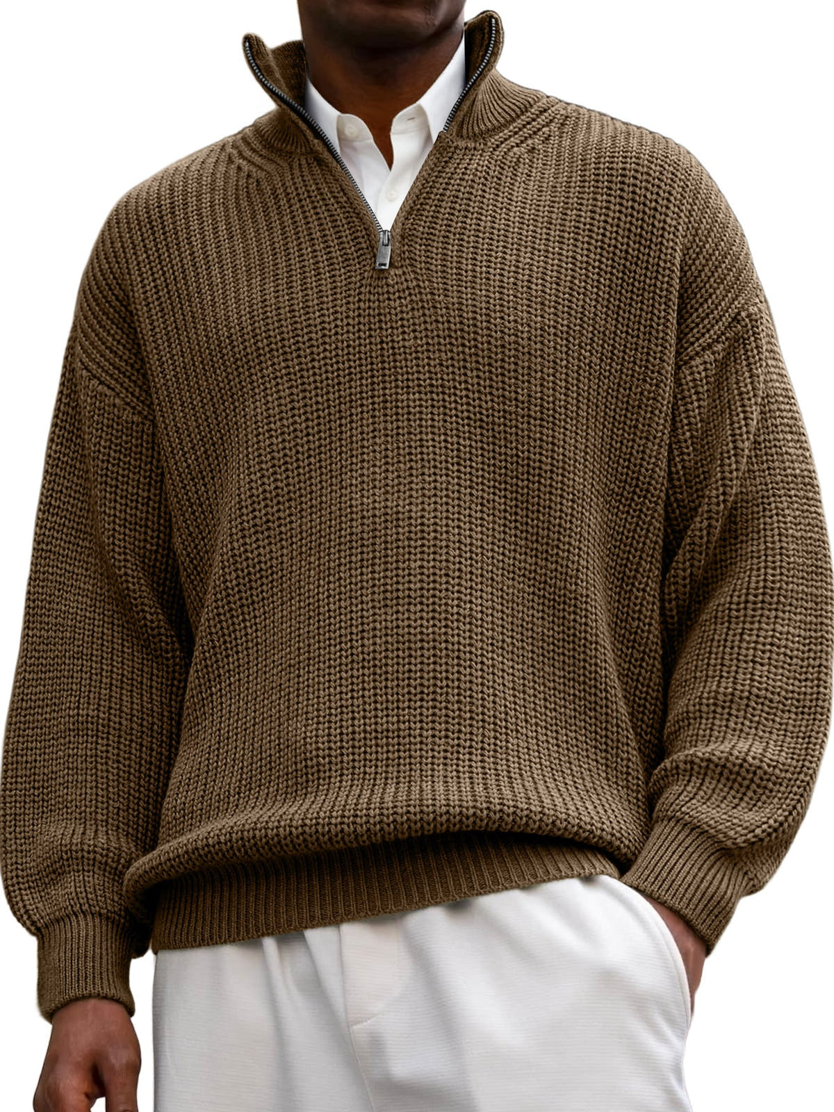 Julius | Textured Long Sleeve Polo Shirt