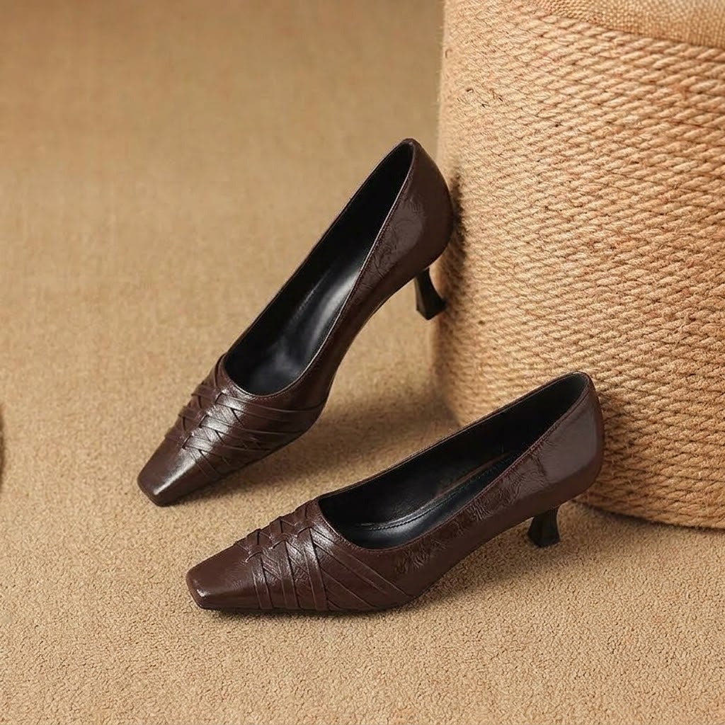 Quenby | Pointed Lattice-Cut Mary Jane Flat