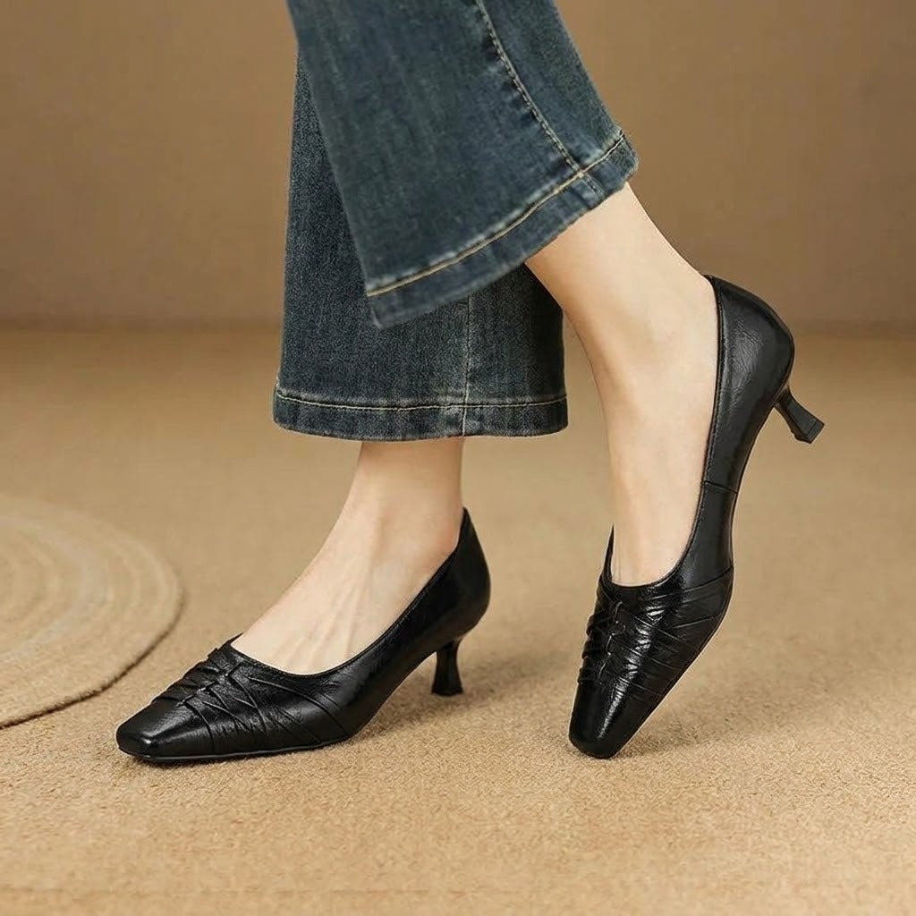 Quenby | Pointed Lattice-Cut Mary Jane Flat