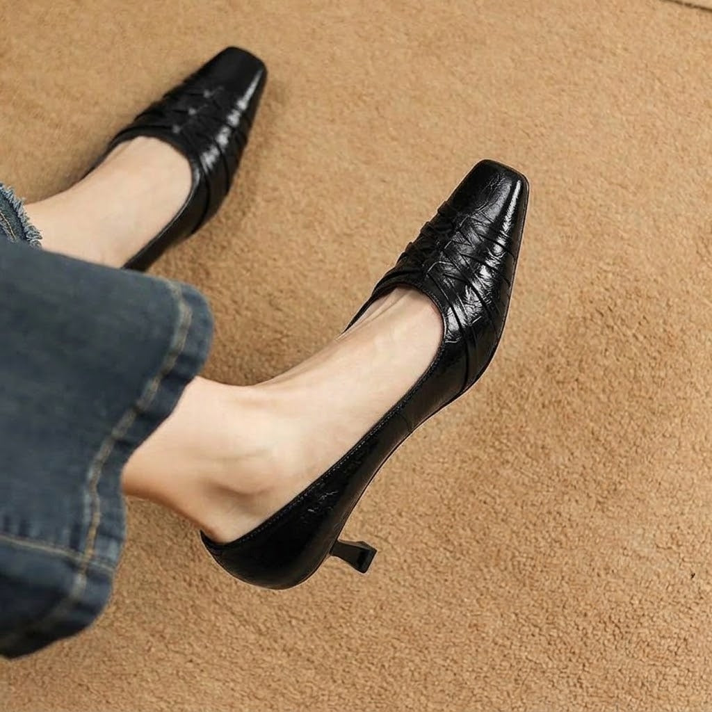 Quenby | Pointed Lattice-Cut Mary Jane Flat