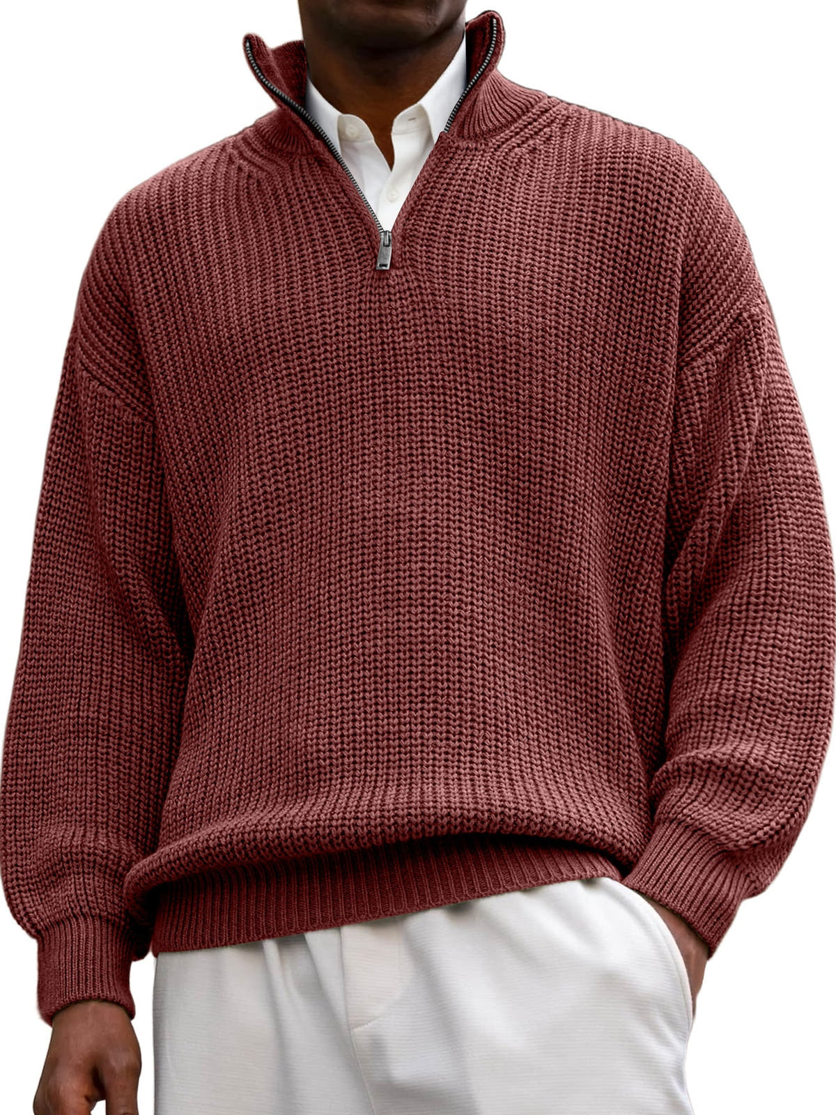 Julius | Textured Long Sleeve Polo Shirt
