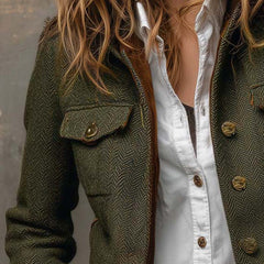 Olive Herringbone