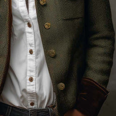 Olive Herringbone