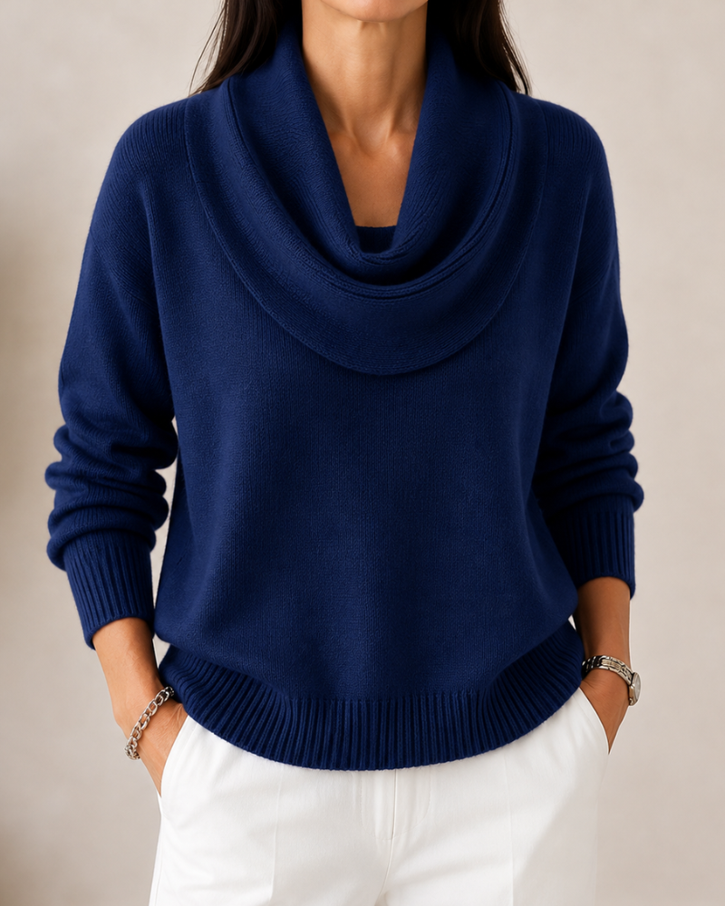 Caralina Elegant Cowl Neck Knit Jumper - Nora & Rose Maine