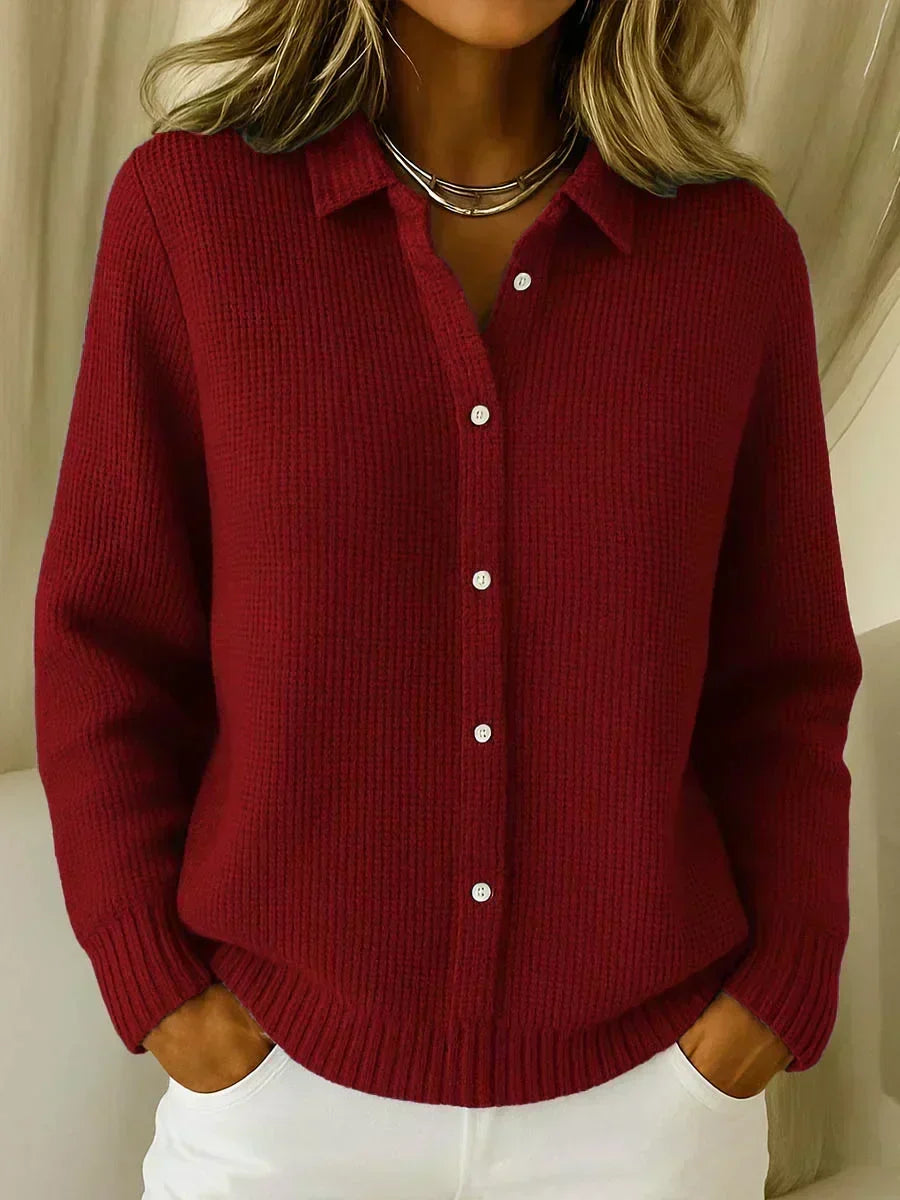 Camille Textured Knit Button-Up Cardigan - Nora & Rose Maine, view 2