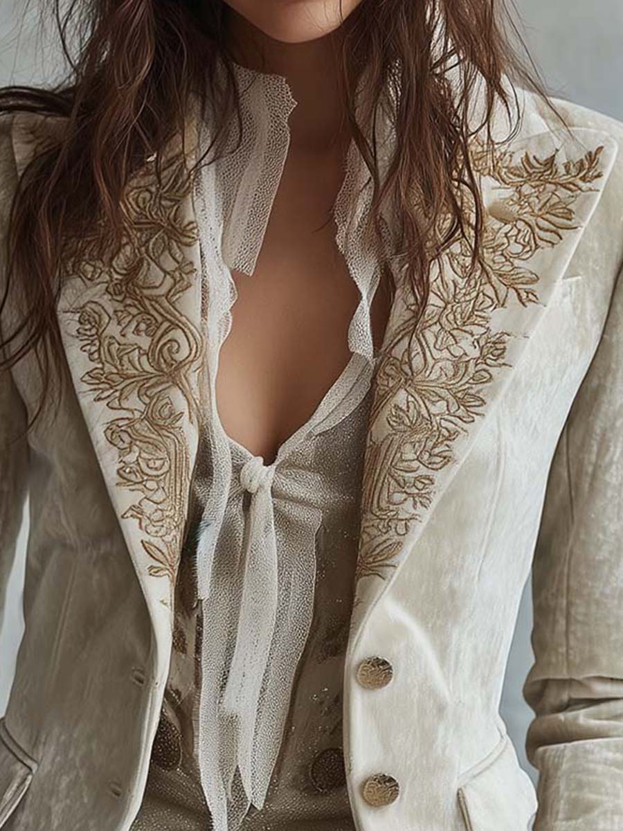 Ivory Embroidered