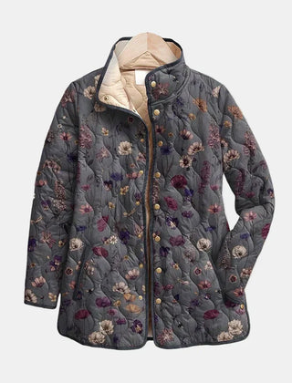 Niva Vintage Floral Print Quilted Jacket - Nora & Rose Maine
