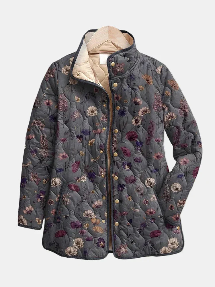 Niva Vintage Floral Print Quilted Jacket - Nora & Rose Maine