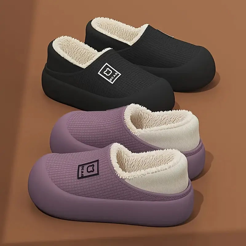 Monica Fleece-Lined Winter Slippers - Nora & Rose Maine
