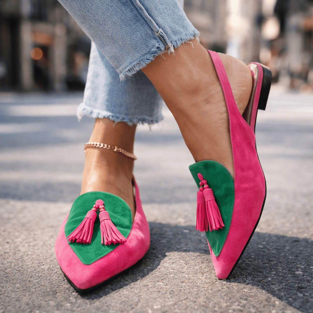 Orange & Leopard Slingback
